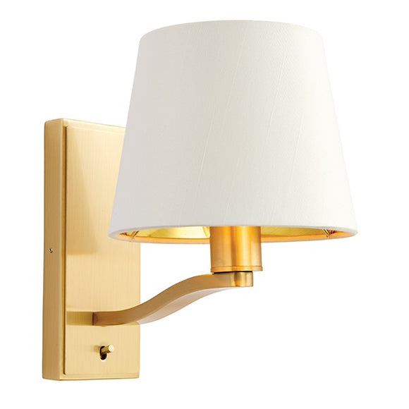 Wall light finished in brushed satin gold plate (0711HAR69083)