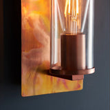 YANNIC Copper Wall Light with Clear Glass Shade (0711YAN90602)