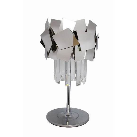 1 Light Table lamp Crystal with Chrome Laser cut (0268CELTLCH)