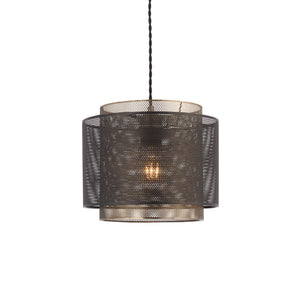 Pendant Shade Finished in Antique Brass effect and Matt Black (0711PLE72831)