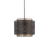 Pendant Shade Finished in Antique Brass effect and Matt Black (0711PLE72831)