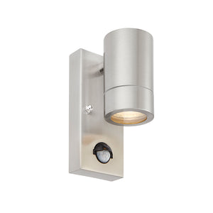 Down Security 1 light wall light with PIR - Stainless Steel (1419PAL75431)
