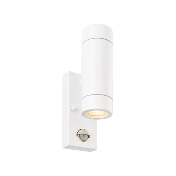 Up Down Security 2 light wall light with PIR - White (1419PAL75440)