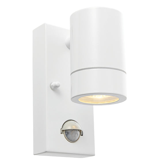 Down Security 1 light wall light with PIR - White (1419PAL75442)