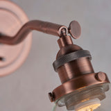 1 Light Wall Lamp in Aged Copper with Clear Glass Shade (0711HAN76334)