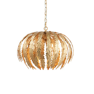 An opulent and Ornate Gold Leaf 3 Light Pendant (0711DEL76360)