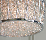 Sophisticated 3 light Semi Flush in  Polished Chrome with Crystals (0711SOP76708)