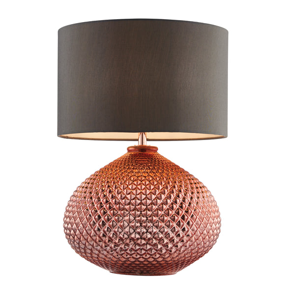 Highly decorative glass base table light Comes with elegant shade as shown (0711LIV77097)