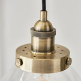 1 Light Pendant in Antique Brass Finish with Clear Glass Shades (0711HAN77272)
