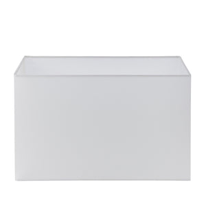 16 inch - smart, clean line, modern, rolled edge shade finished in vintage white cotton fabric (0711REC77478)