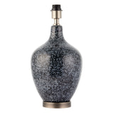 An elegantly shaped black glass table lamp with grey speckled details (0711ILS79842)