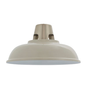 Vintage taupe pendant shade effortlessly combines style with functionality. (0711HEN80660)