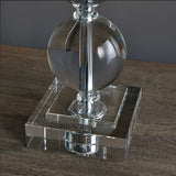 Crystal glass two sphere table light (Base Only) (0711CRY80697)