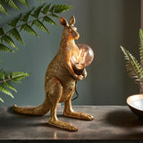 Kangaroo vintage gold table lamp (0711ANI95075)