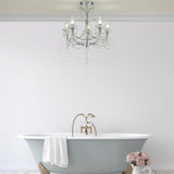 5 Light Bathroom Chandelier - Chrome & Crystal Glass IP44 (0483AUT90375CC)