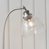 1 Light Task Table Lamp in Antique Brass with Clear Glass Shades (0711HAN77859)