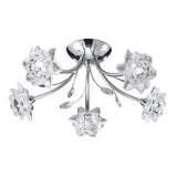 5 Light Semi-flush ceiling light - Chrome & Clear Glass (0483BEL92855CC)