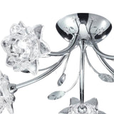 5 Light Semi-flush ceiling light - Chrome & Clear Glass (0483BEL92855CC)