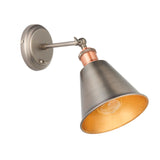 Wall Light finished in aged pewter and aged copper (0711HAL92866)
