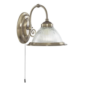 Wall Light - Antique Brass & Clear Glass (0483AME93411)