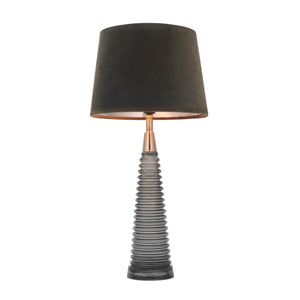 Classic styling meets timeless design in this Table Lamp  - Grey base with Velvet Mocha shade (0711NAI93424)