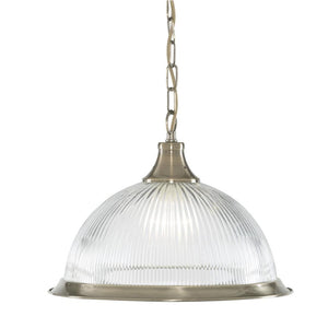 Ceiling Pendant - Antique Brass & Glass (0483AME9369)