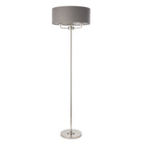 Sophisticated Statement Floor Lamp Bright Nickel with Charcoal shade (0711HIG94378)