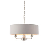 3 Light Pendant finished in Bright Nickel & Silver Shade (0711HIG94388)