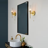 Wall Light fitting with Pull Switch in Satin Brushed Gold (0711TAL96163)