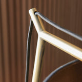 Angular table light in matt brass with black shade (0711STY92625)