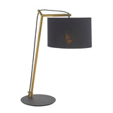 Angular table light in matt brass with black shade (0711STY92625)