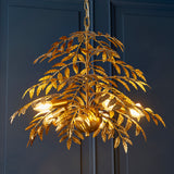 Chandelier - Leaf Design in Gold Painted Finish (0711LEA93874)