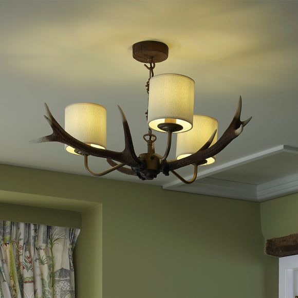 Ex Display - Antler 3 Light Pendant complete with Shades (0255ANT0329)
