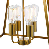 4 Light Lantern Natural Brass (0183ACA8635)