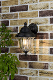 Outdoor Wall Light Black/Gold Glass IP44 (0183ALD1635)