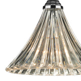 1 Light Fluted Glass Pendant Polished Chrome Clear Glass (0183ARD0150)