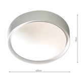 Bathroom Flush White Acrylic & Opal Glass IP44 (0183BET52)