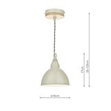 1 Light Pendant complete with Painted Shade (0183BLY0143)