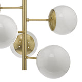 5 Light Pendant Natural Brass & Opal Glass (0183BOM0535)