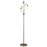 3 light Floor Lamp Antique Brass (0183BOS49)