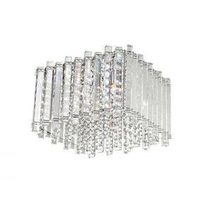 4 Light Square Flush Crystals Ceiling Fitting Polished Chrome - Small (0268CLA04SPLCH)