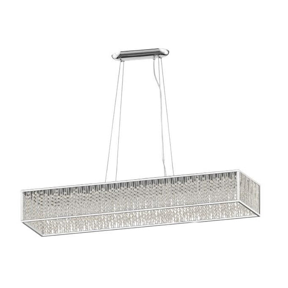 Crystal and Chrome 11 Light Oblong Pendant (0268MELOBLCH)