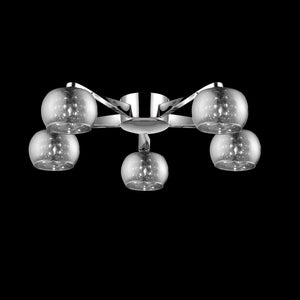 Chrome Flush Ceiling Fitting with Crystal Droplets (0268DENCFH606091)