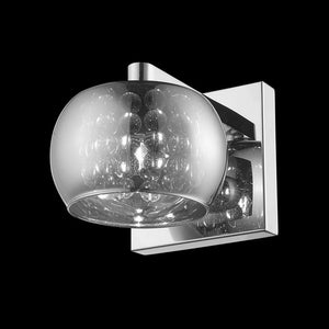 Chrome Wall Light with Crystal Droplets (0268DENCFH60609101WBCH)