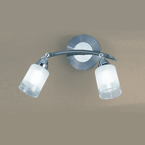 2 Light switched adjustable wall light - Satin Silver (0194CAMDP40022)