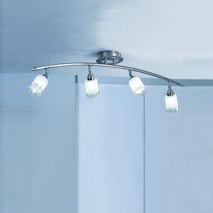 4 Light semi flush adjustable ceiling light - Satin Silver (0194CAMDP40024)