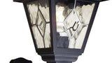Traditional Security PIR outdoor upward lantern  - Black (0178NORNR1PIR)