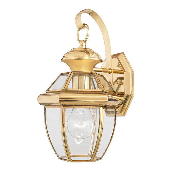 1 small Light Exterior Wall Light Polished Brass IP44 (0178NEW2S)