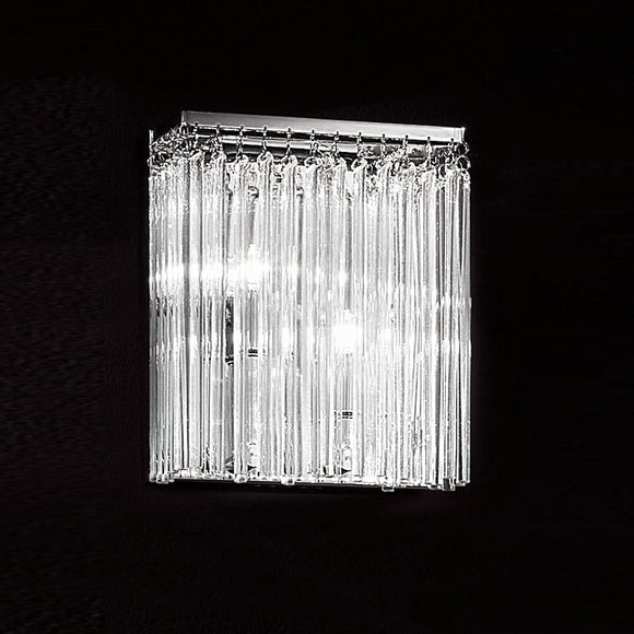 Smooth Glass Rod 2 Light Wall Bracket (0194CARFL20932)