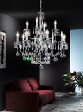 12 light chandelier in Polished Chrome with crystal dropls (0194TAFFL215512)